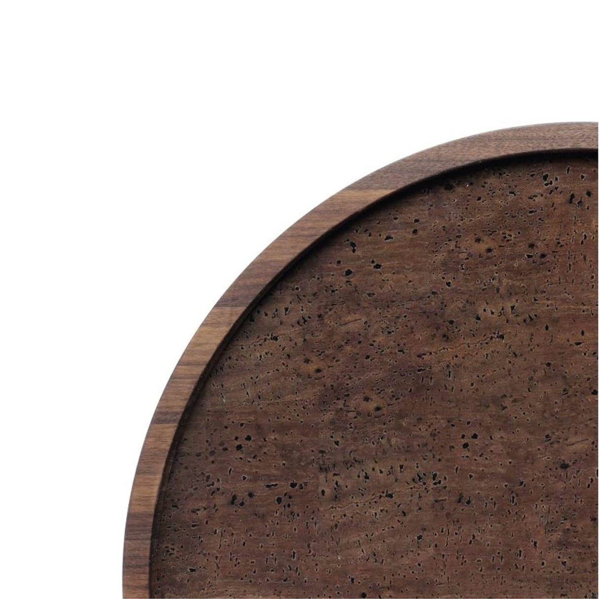 LSA City Walnut and Cork Serving Tray D40cm