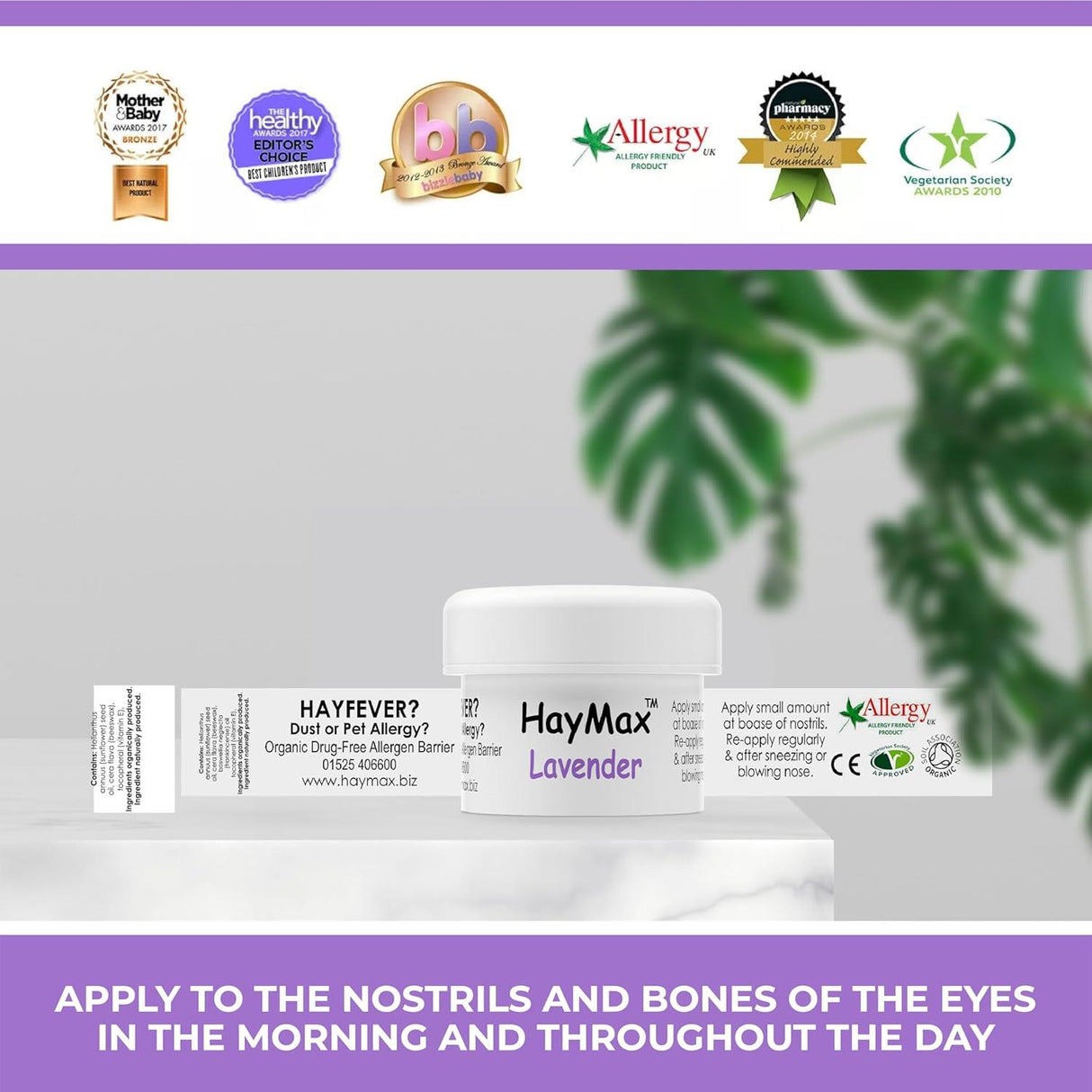 HayMax Organic Allergen Barrier Balm Lavender 5ml