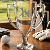 No 1 Golf Lover Trophy Pint Glass Clear