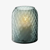 LSA Dapple Glass Vase Lantern Height 16cm Water Blue
