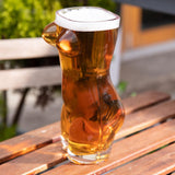 Body Shape Torse Pint Glass Clear