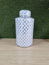 Silver Baroque Style Decorative Jar Elegant Home Decor Approx 36cm