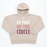 Women's 100% Cotton Hoodie Be Part of the Circle Size L Lilac
