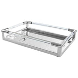 Lucita Silver Finish Contemporary Luxe Rectangular Tray Width 46cm