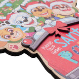 Paw Patrol Santa Paws Please Stop Here Wooden Door Hanger