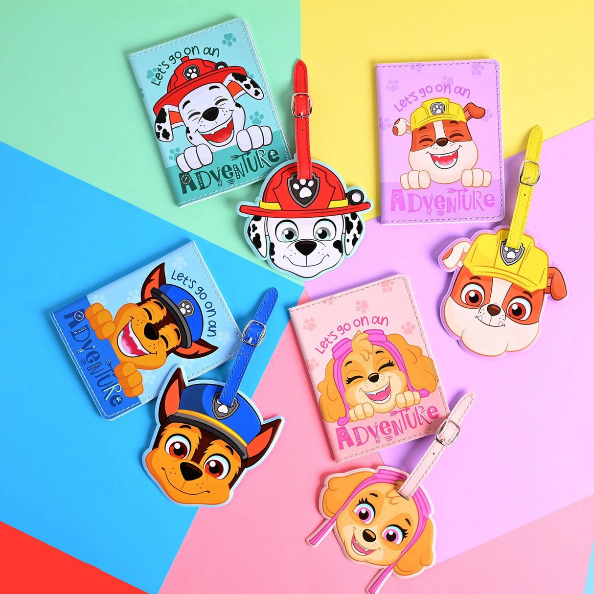 Paw Patrol Marshall PU Leather Passport and Luggage Tag Multi