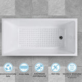Non-Slip Durable Bath Shower Mat with Suction Cups 40cm x 100cm Clear