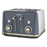 Breville Mostra VTT931 4-Slice Toaster Stainless Steel Grey and Gold