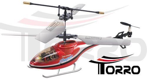 Torro Torrocopter 3-Channel Mini Infrared Helicopter Red