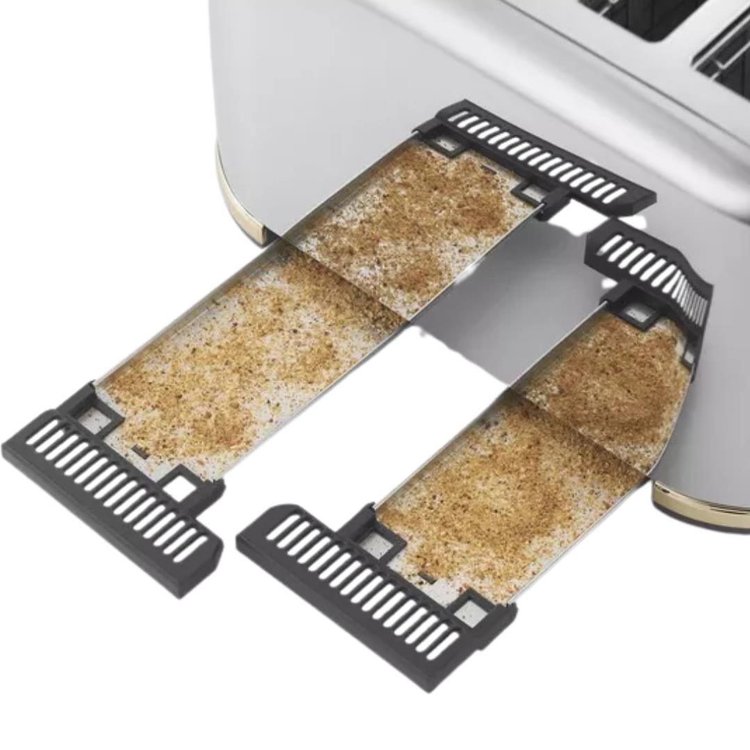 Breville Mostra VTT931 4-Slice Toaster Stainless Steel Grey and Gold