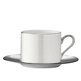 LSA Palazzo Porcelain Teacup and Saucer 250ml Pearl