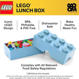LEGO Lunch Storage Box Brick 20x10x 8cm Light Blue