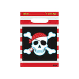 Striped Pirate Party Loot Bag Pack of 8
