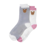 Women's Disney Mickey Mouse Glitter Socks 6 Pairs UK 3-5 Silver and White