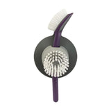 Calitek Washing Up Brush Set of Two with Suction Cup Holder