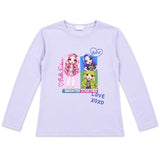 Rainbow High Girls' Long Sleeve Top Love XOXO Size 9-10 Years Lilac