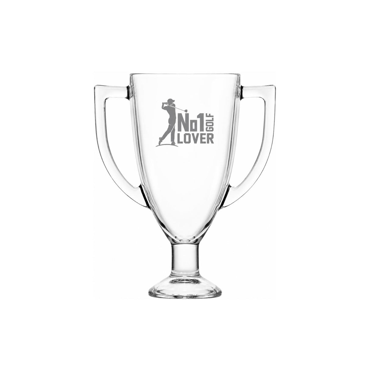 No 1 Golf Lover Trophy Pint Glass Clear