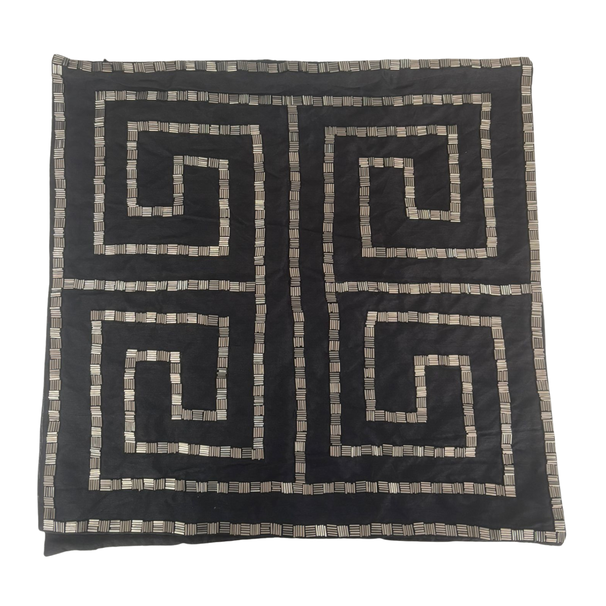 Black Geometric Pattern Cushion Cover