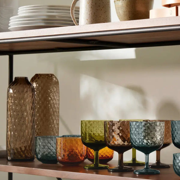 LSA Dapple 1 Litre Glass Carafe Earth Brown