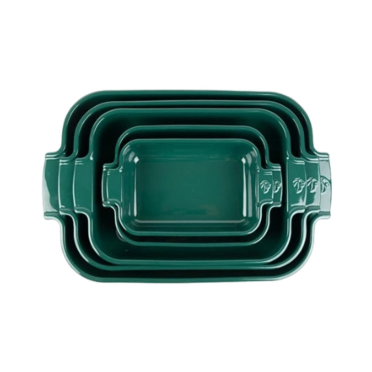 Peugeot Appolia Rectangular Ceramic Dish 25cm Forest Green
