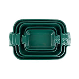 Peugeot Appolia Rectangular Ceramic Dish 25cm Forest Green