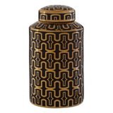 Tamara Large Black and Gold Jar