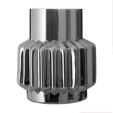 Small Silver Metallic Bolt Vase H20cm
