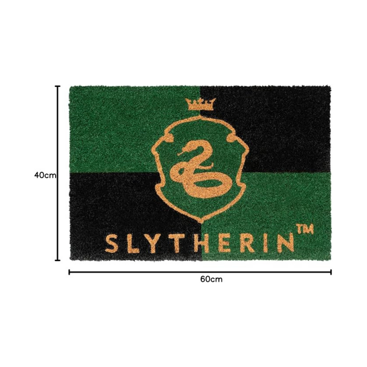 Harry Potter Slytherin 60 x 40 cm Doormat Green and Black