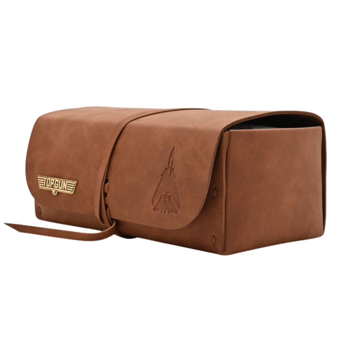 Top Gun PU Leather Wash Bag Tan