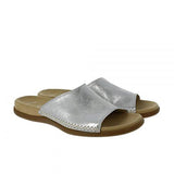 Gabor Silver Leather Mules Size 3