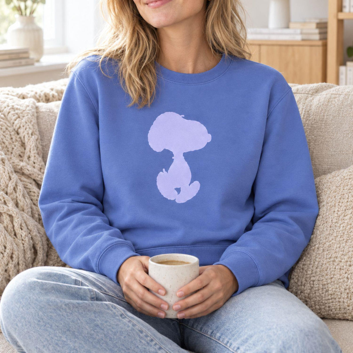Women's Snoopy 100% Cotton Sweatshirt Size XS Very Peri