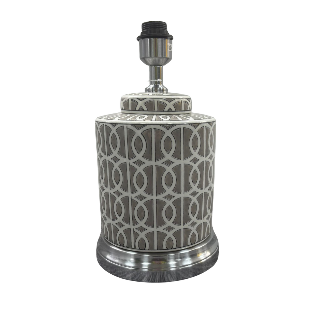 Grey Geometric Ceramic Table Lamp Home Lighting Decor