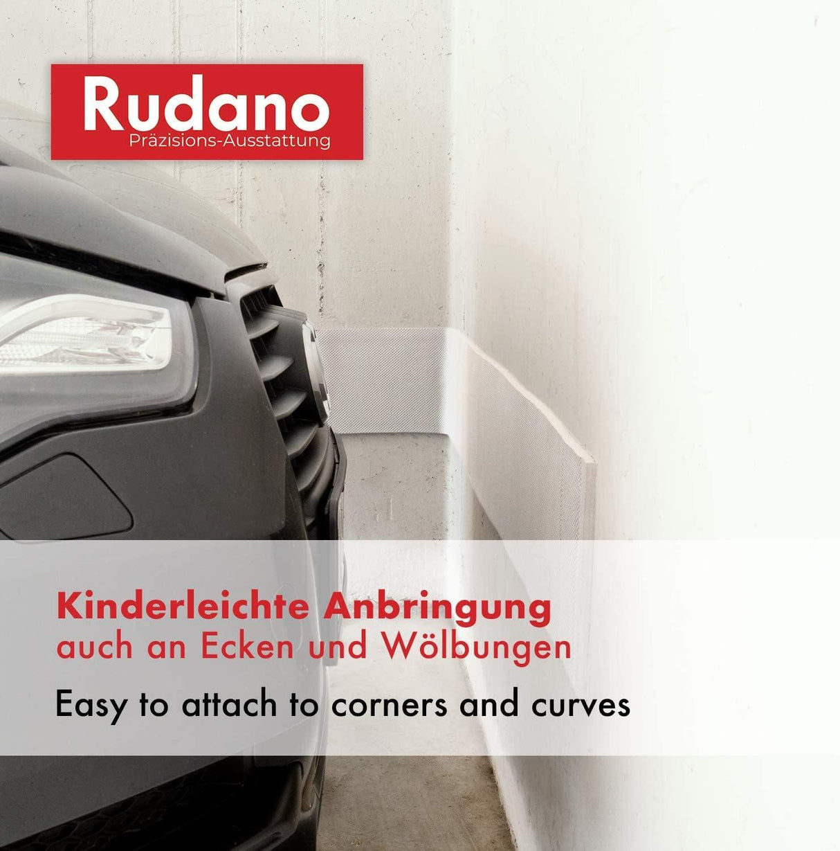 Rudano Self-Adhesive Foam Garage Wall Door Protection Protects your Car from Scratches 7mm White