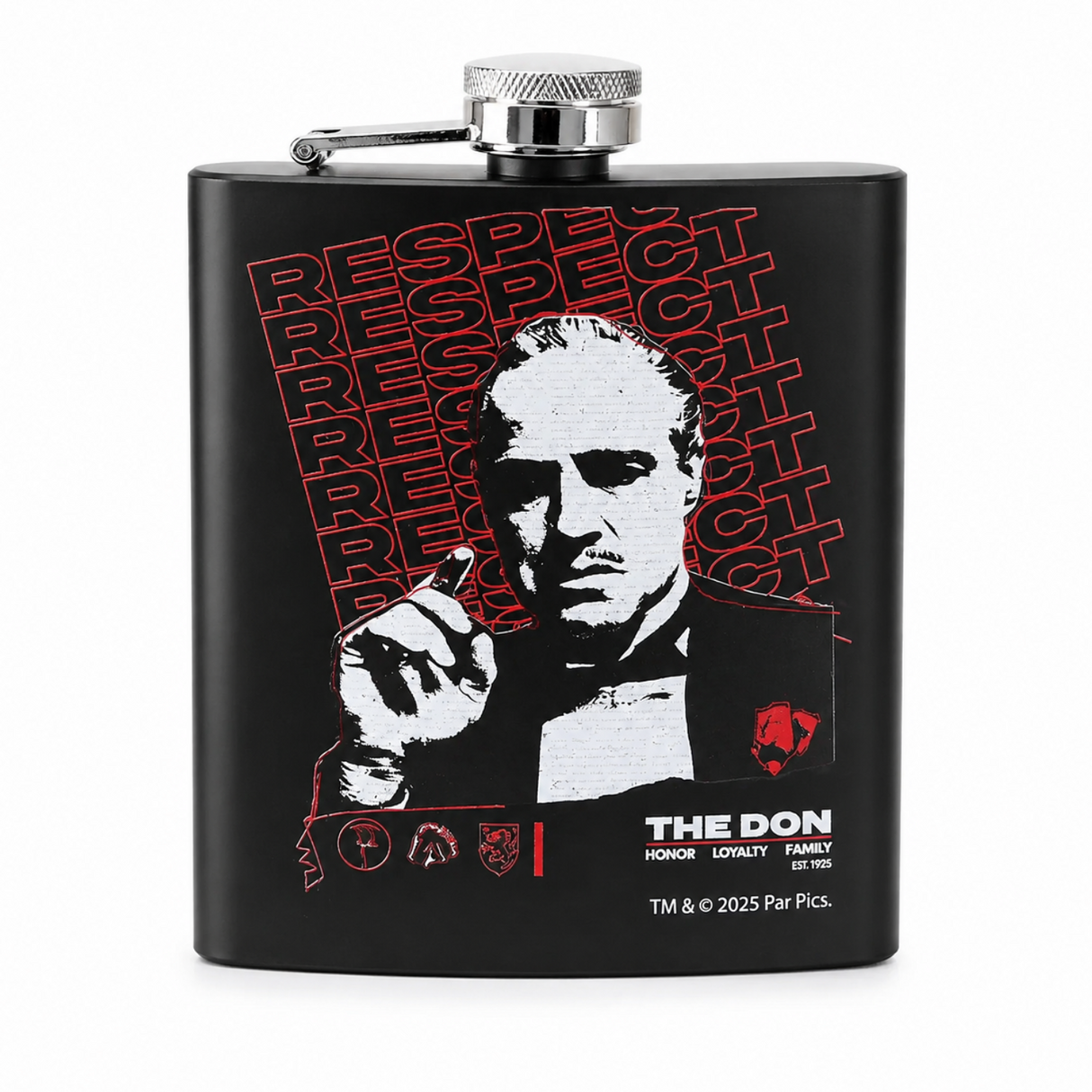 Fandomania The Godfather 'The Don' Hip Flask Black and Red