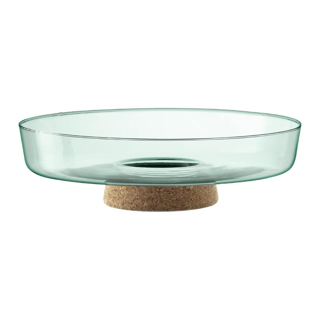 LSA Canopy Glass Planting Bowl Diameter 28cm with Cork Stem