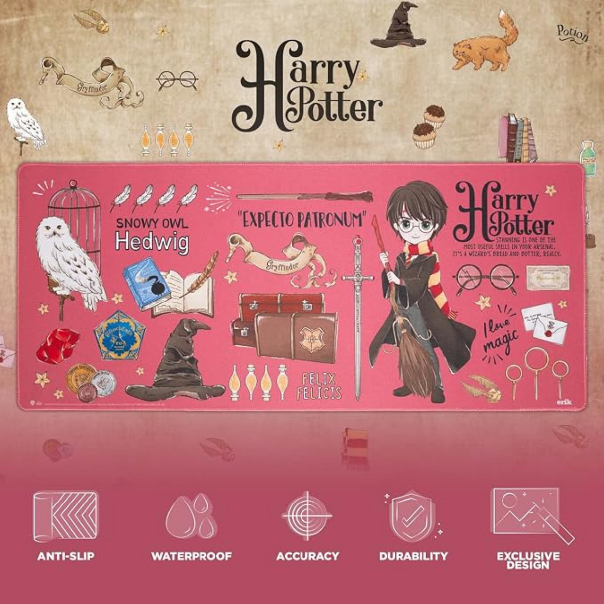 Harry Potter XL Mouse Desk Mat 80 x 35cm