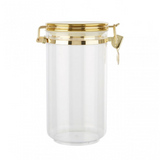 Large Gold Clip Canister Airtight Kitchen Storage Jar with Metal Lid