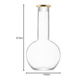 LSA Luca Mouth-Blown Glass Decanter & Stopper 1.5L with Gold Band