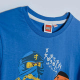 Official LEGO Ninjago Children's Blue T-Shirt Ninja Heroes & Dragon Age 6