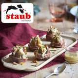 Staub Premium Rectangular Ceramic Serving Tray 36cm x 14cm Stone