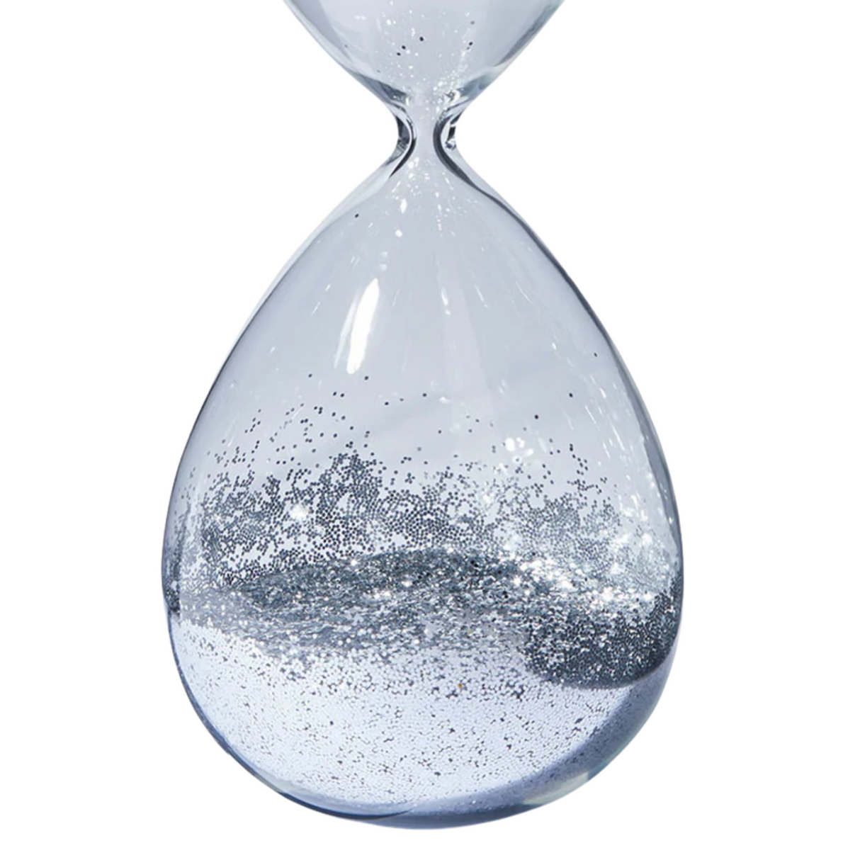 Silver Glitter 30cm Hour Glass