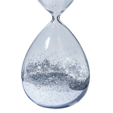 Silver Glitter 30cm Hour Glass