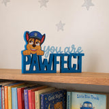 Paw Patrol Chase "You are Pawfect" Mantle Plaque Blue