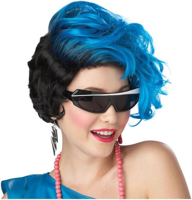 California Costumes New Waves Blue and Black Wig