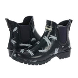 Barbour Wilton Wellies - UK4 Navy/Dragon Fly Pattern