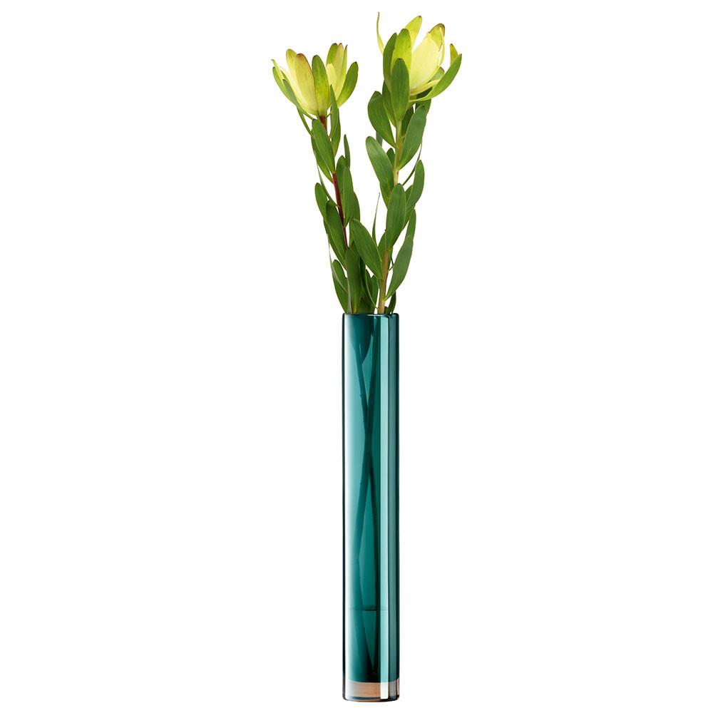 LSA Epoque Handmade Mouthblown Glass Vase 48cm Peacock Lustre