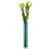 LSA Epoque Handmade Mouthblown Glass Vase 48cm Peacock Lustre