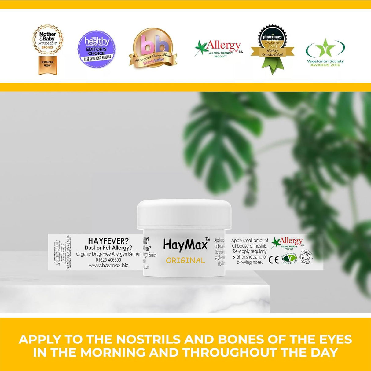 HayMax Organic Allergen Barrier Balm Original Beyond Recommended Use Date 5ml