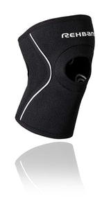 Rehband Compression 5mm Neoprene Knee Support Bandage with Kneecap Opening - XS (Grey)