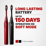 LG Reach Dual Sonic Toothbrush includes 4 Toothbrush Heads 27000 VPM Black